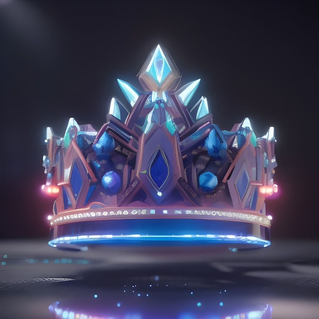 Futuristic blue Crown