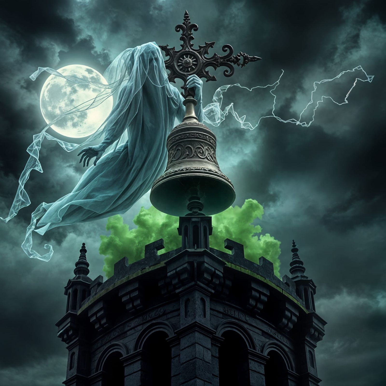 Haunted New Years Bell  by @Maarten