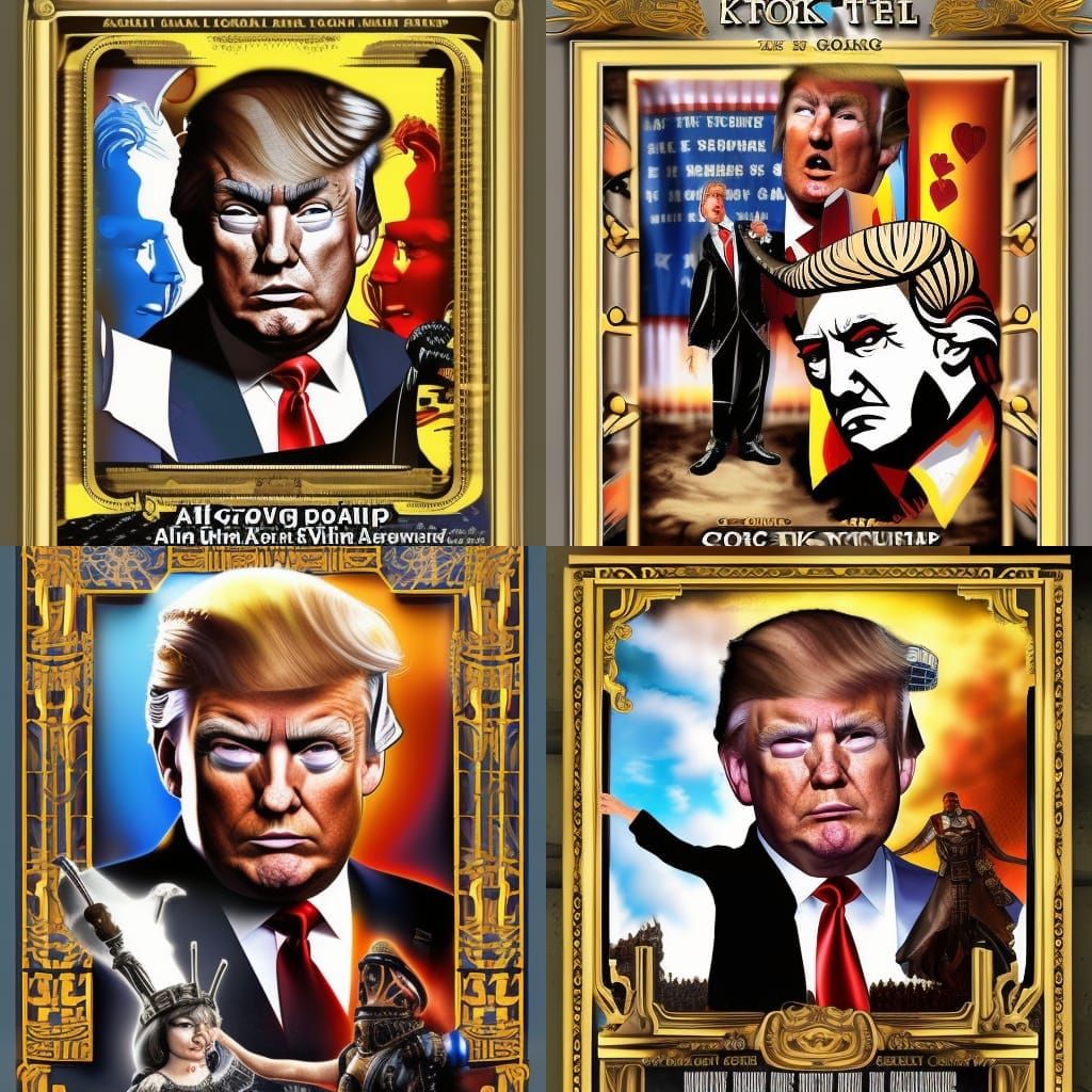 King Donald Trump against GROK the AI King, Good Against Evil action ...