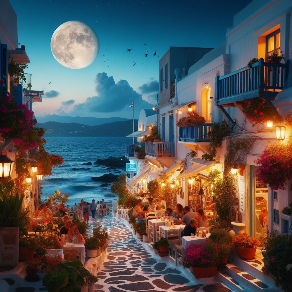 Night Time in Mykonos