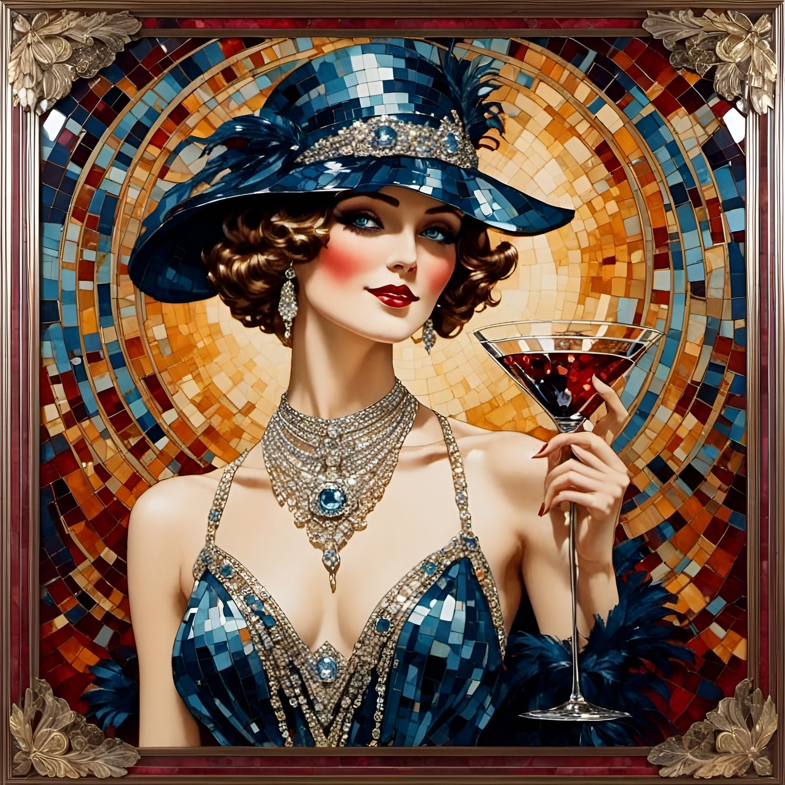 Flapper Martini Mosaic