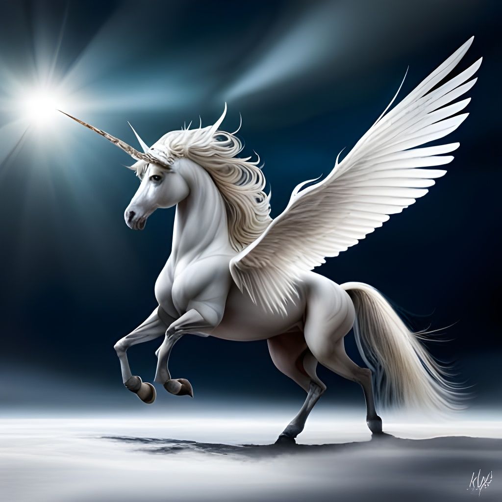 Winged Unicorn  by @StormySeaSailor