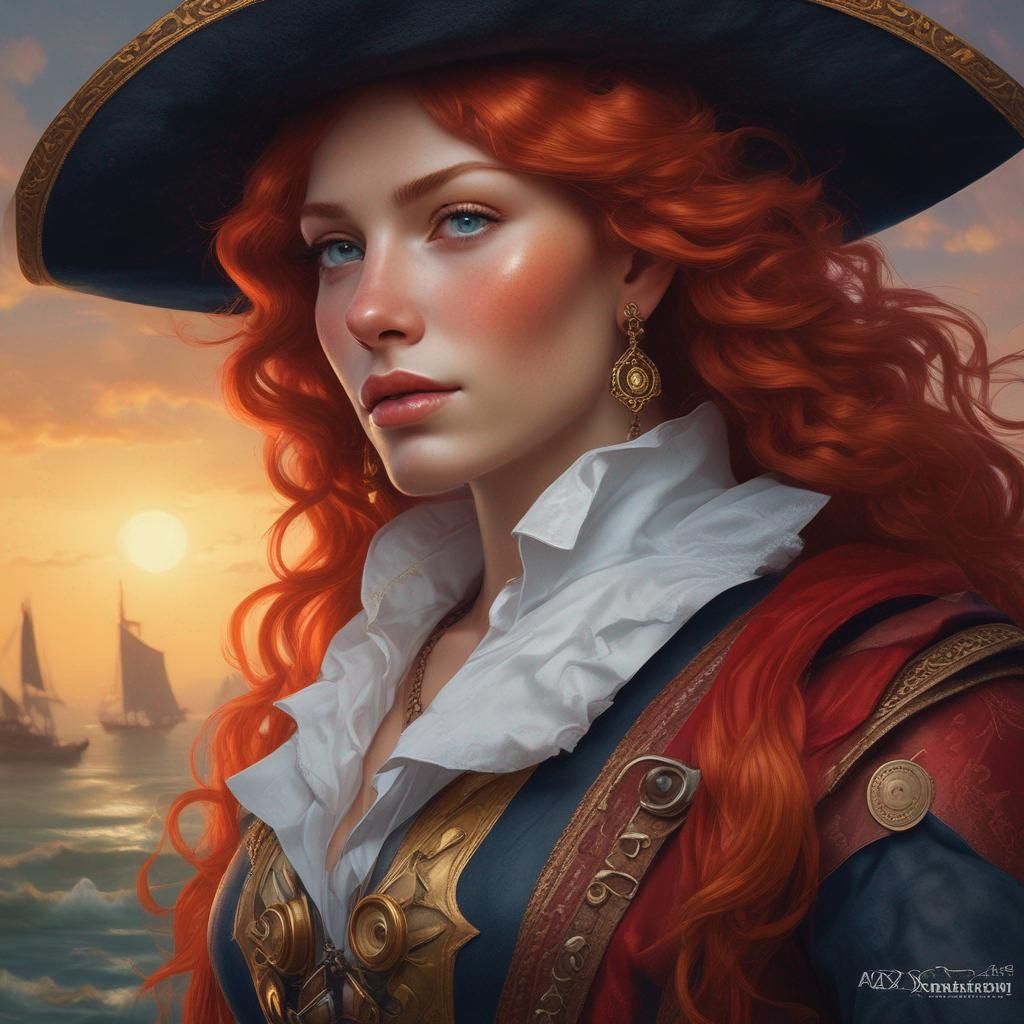 The Pirate Queen at Sunset