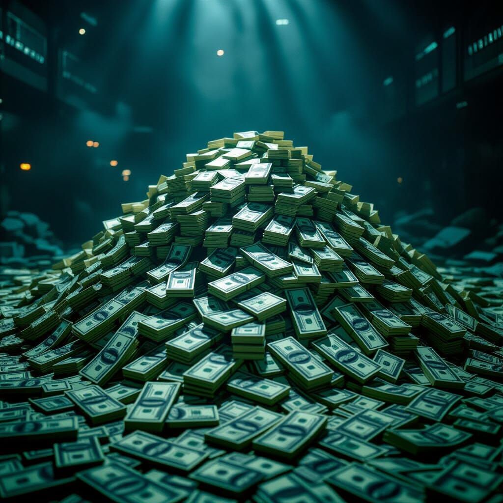 Huge pile of dollars