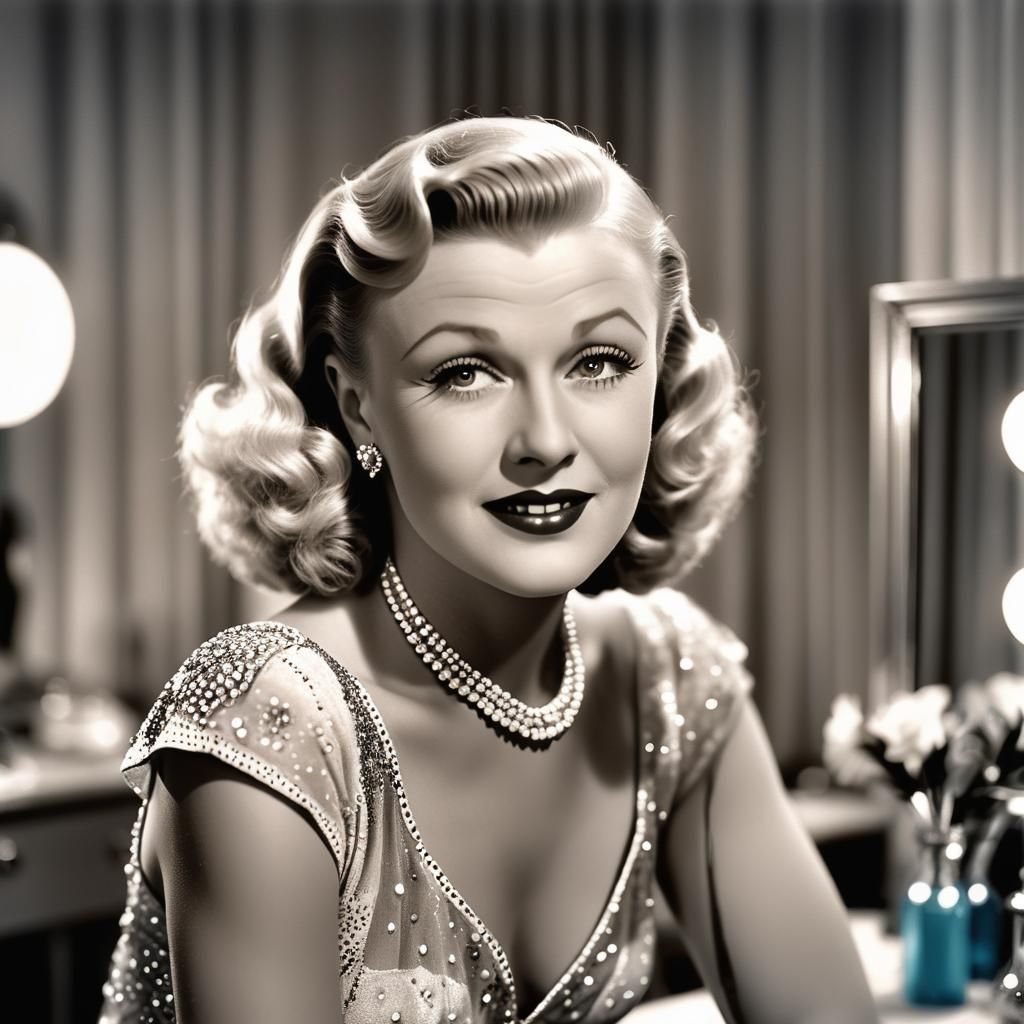 Portrait in dressing room