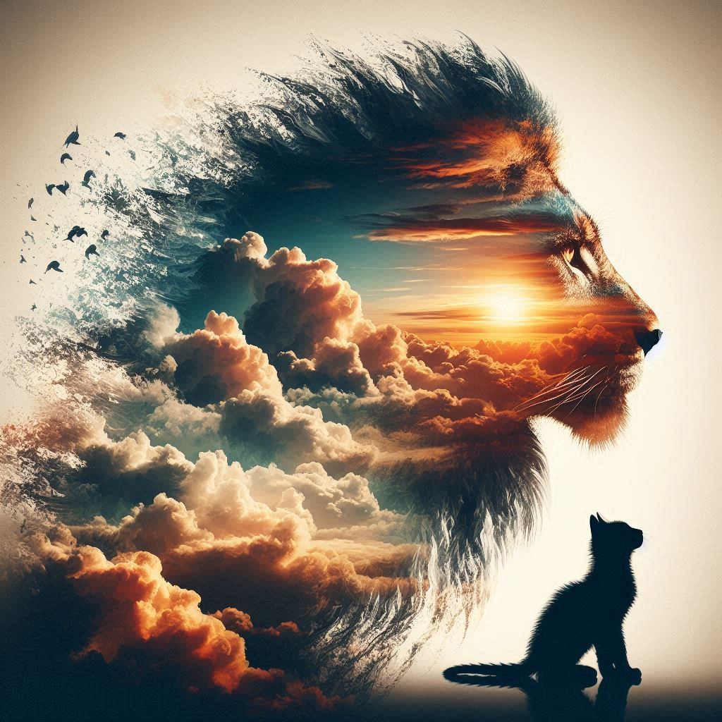 double exposure beautiful fantasy portrait landscape..