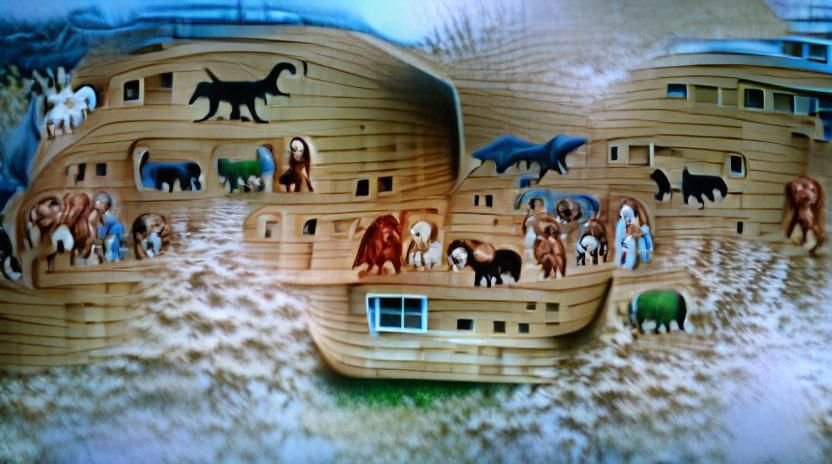 noah's ark came to my house one day with all his animals and...