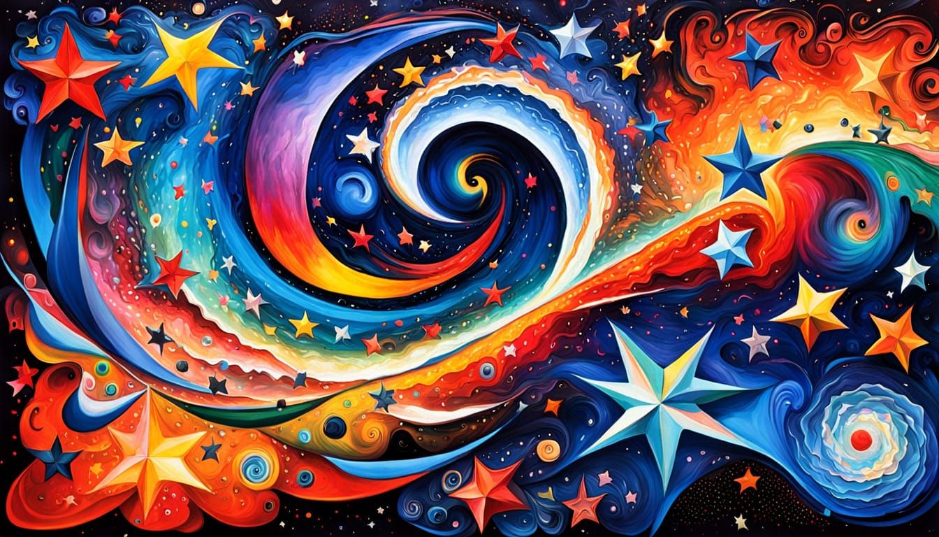 3D stars; closeup 3D swirly stars;  Deep 3D Vortex Tunnel Funnel High-Velocity Plasma Maelstroms of Star-Formation; ...  by @Livia ACumplice