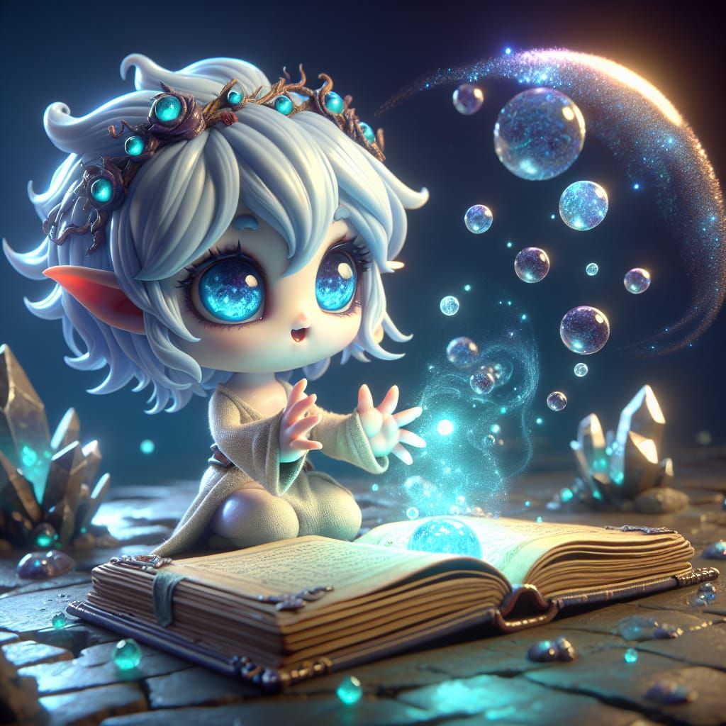 Slime Witch Casting Spell in Fantasy Setting