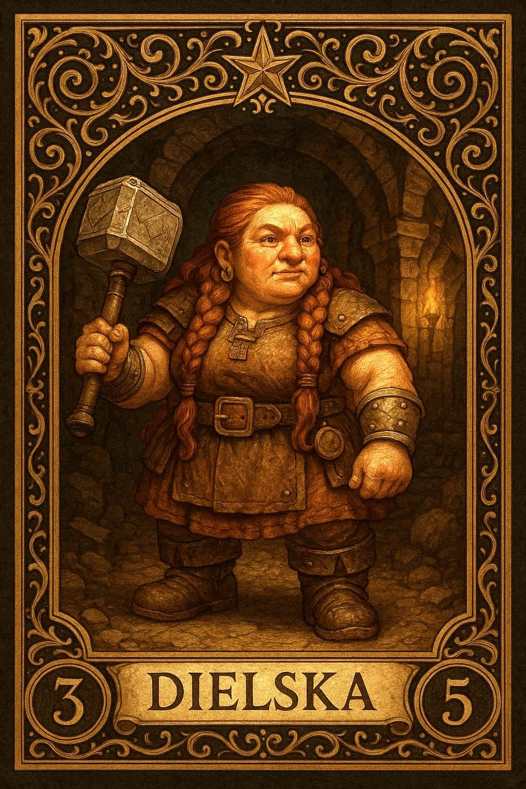 "Dielska" White/Red card MTG