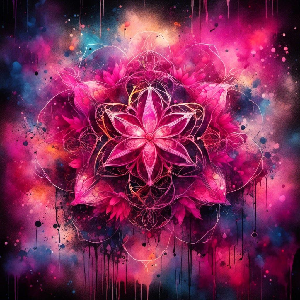 Sacred geometry of the lily flower