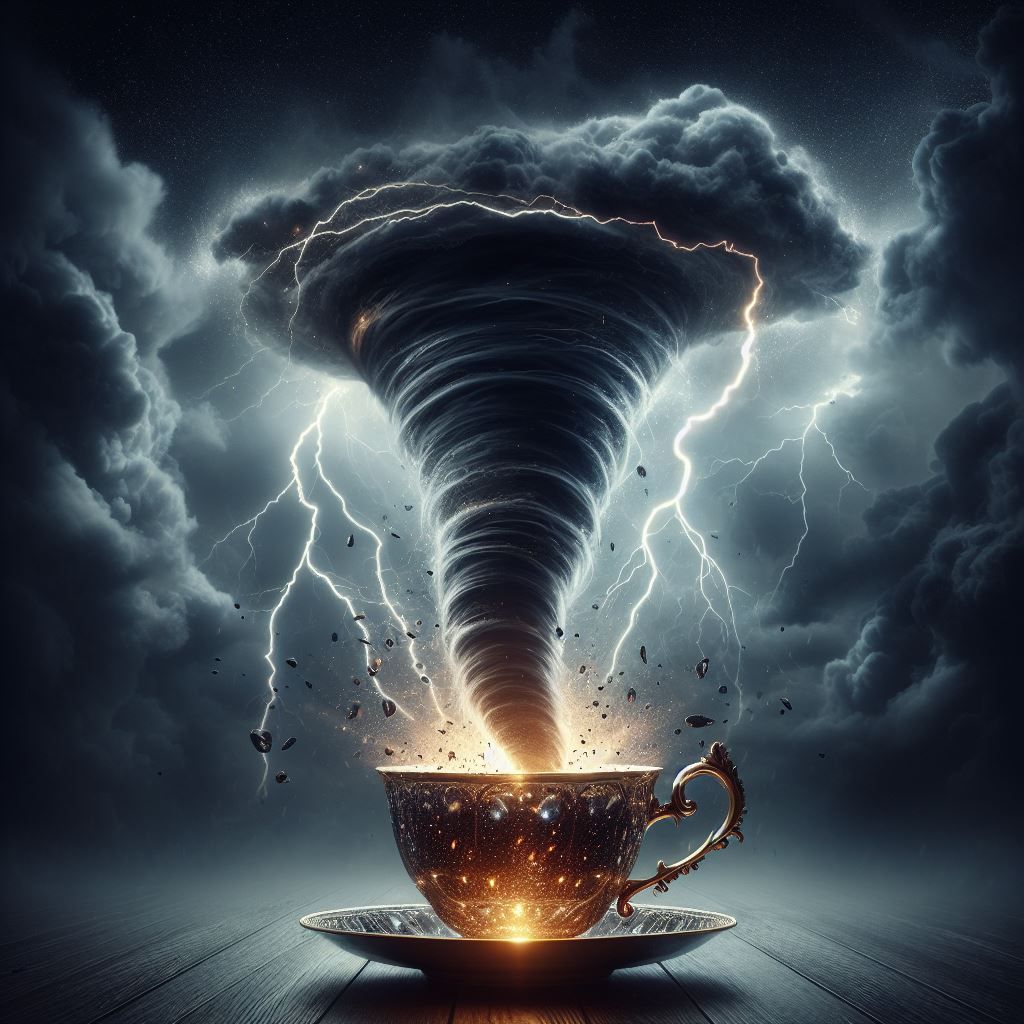 Tornado in a teacup - AI Generated Artwork - NightCafe Creator