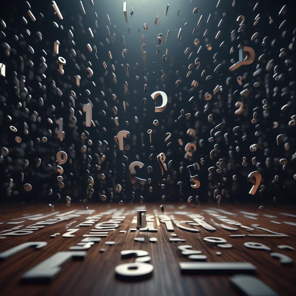 Full stop punctuation hyper realistic CGI VFX
