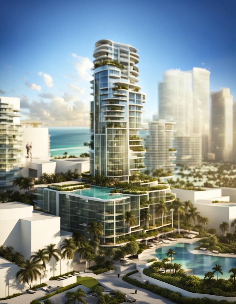 luxury Miami beach skyscrapers