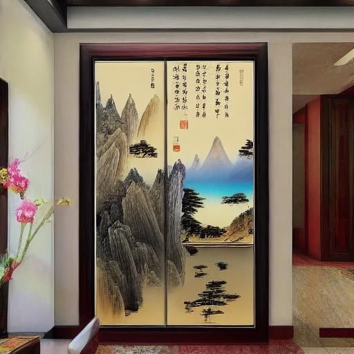 Chinese Entrance with Surrealist Screen