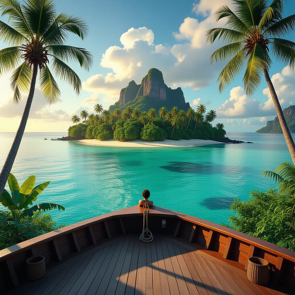 Deserted Island Paradise Unfolds in Cinematic Digital Matte ...