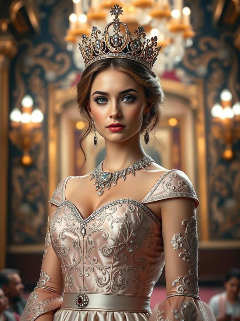 "Princess Portraits": A regal princess in traditional royal attire  by @Tailrings 