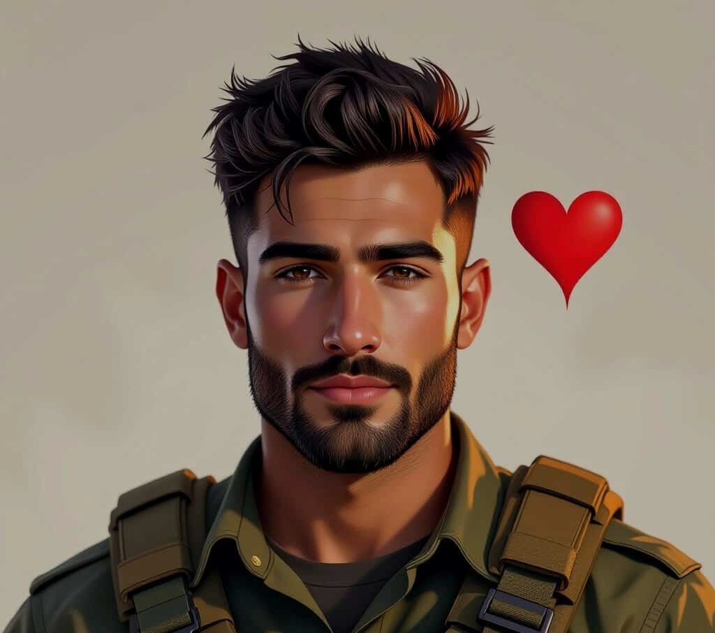 Heartfelt Portrait of Proud Israeli Soldier