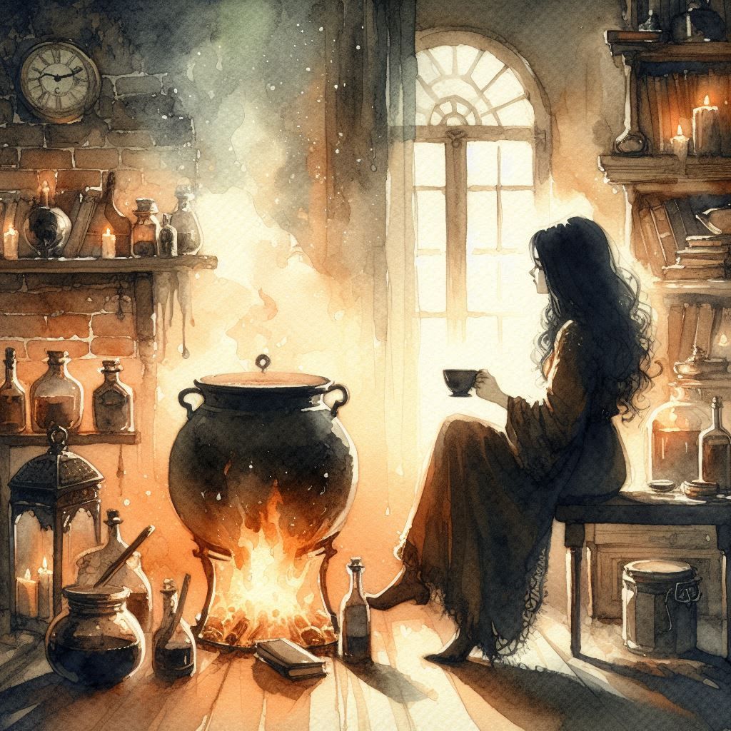 Witch in her room