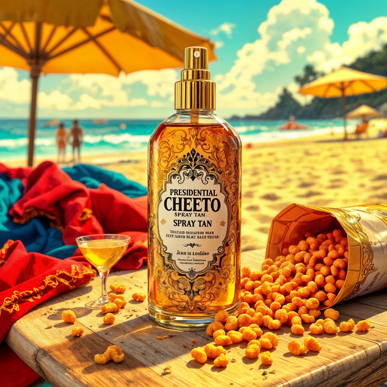 Presidential Cheeto Spray Tan  by @Soynuts