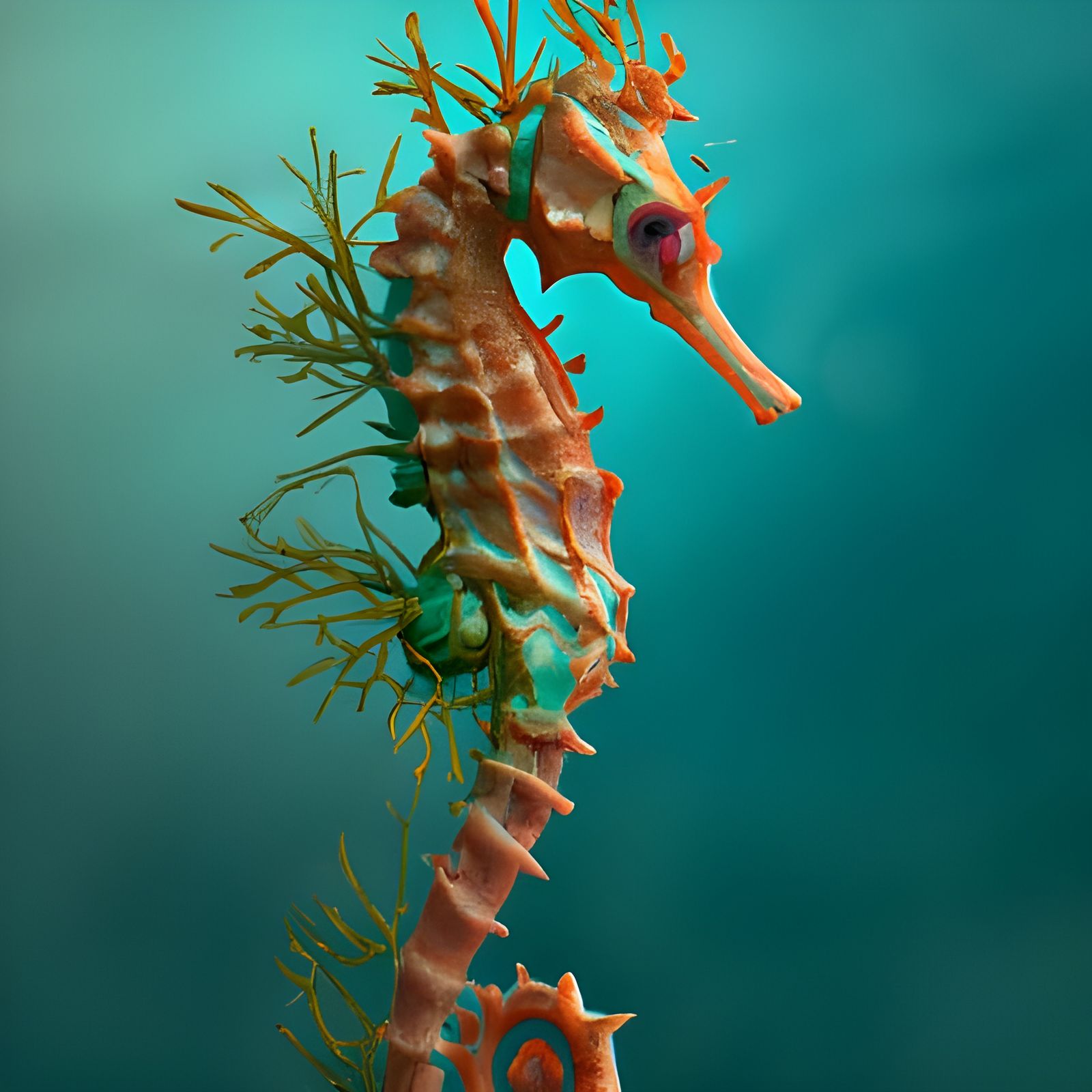 fluffy seahorse  by @jewelz
