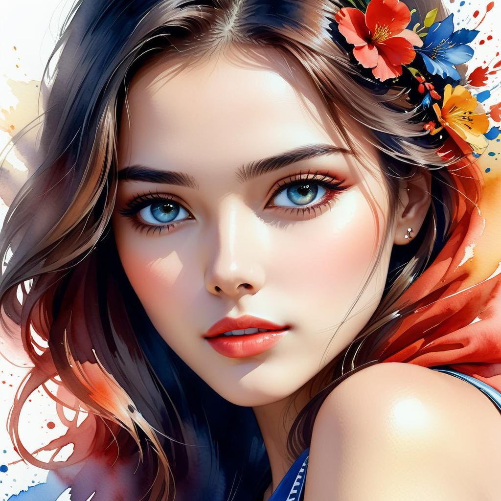 The AI likes flowers in hair