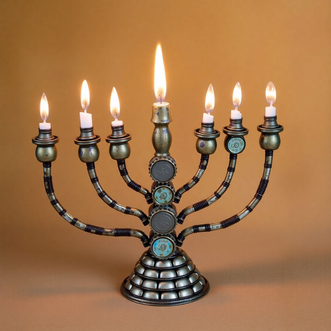 חנוכיית פקקים