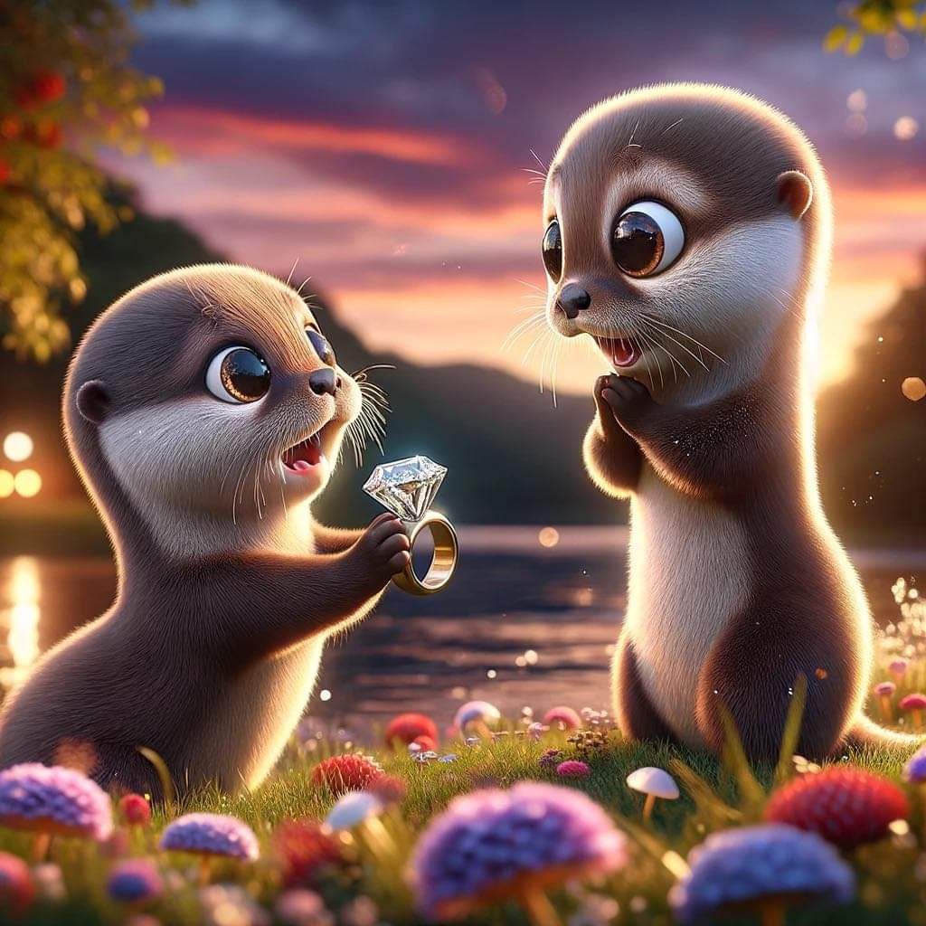 googly eyes baby otter proposal