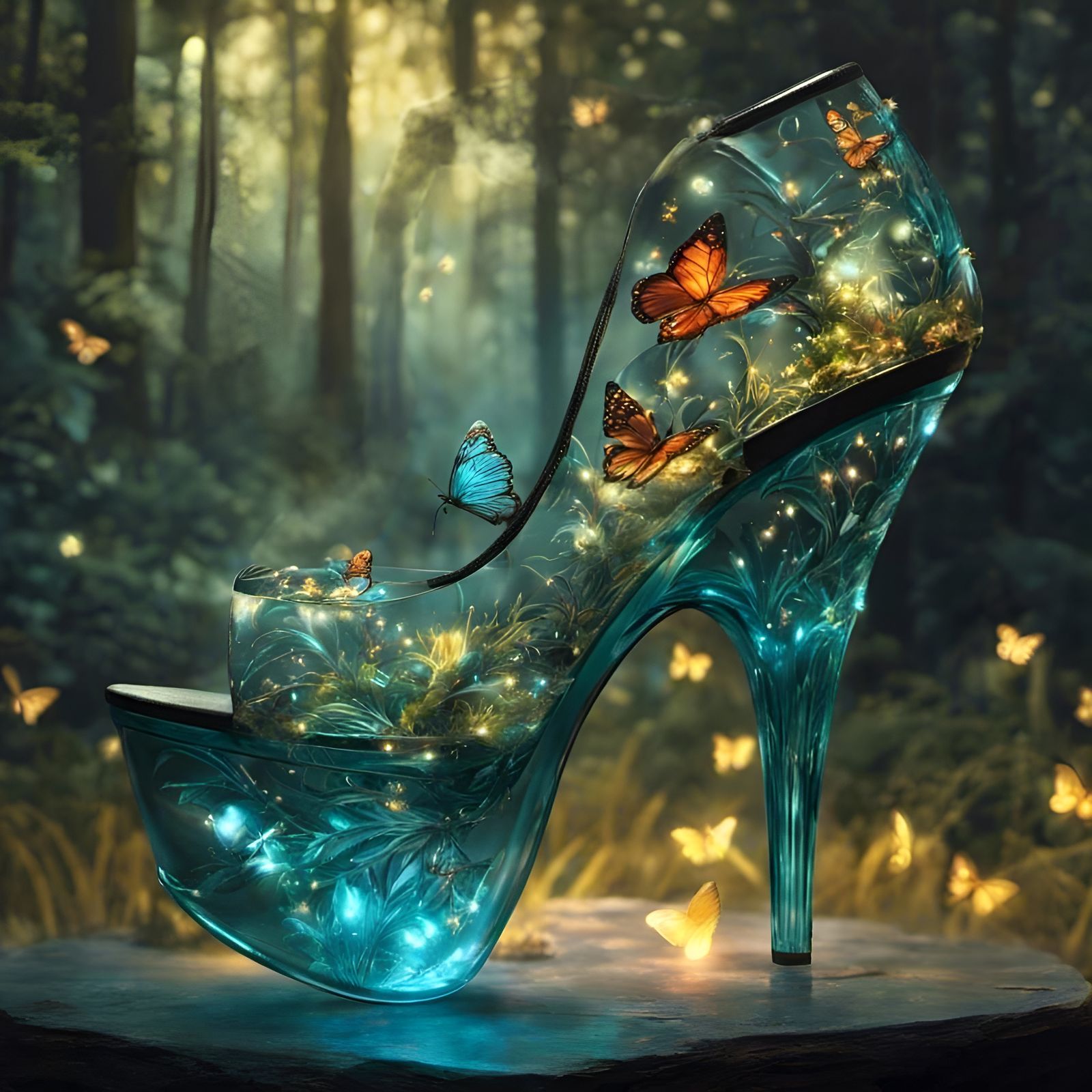 A Glass High Heel  by @Rosie