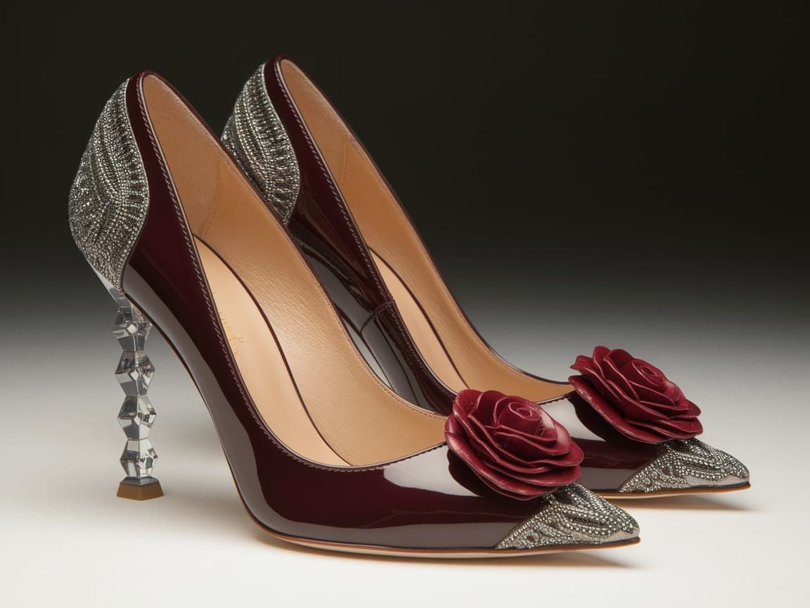 dark rose heels  by @Jane Jay