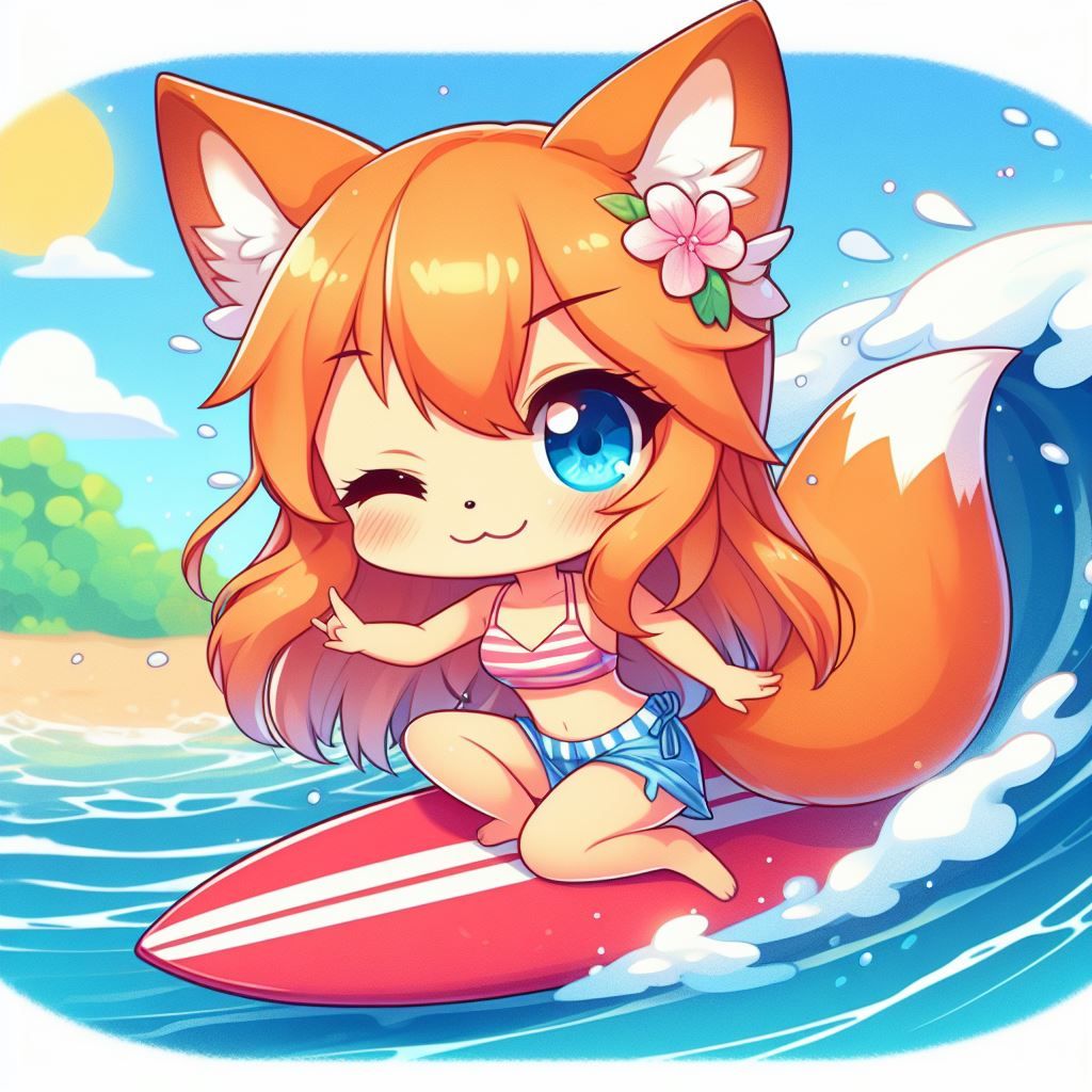 Cute Crumble surfing