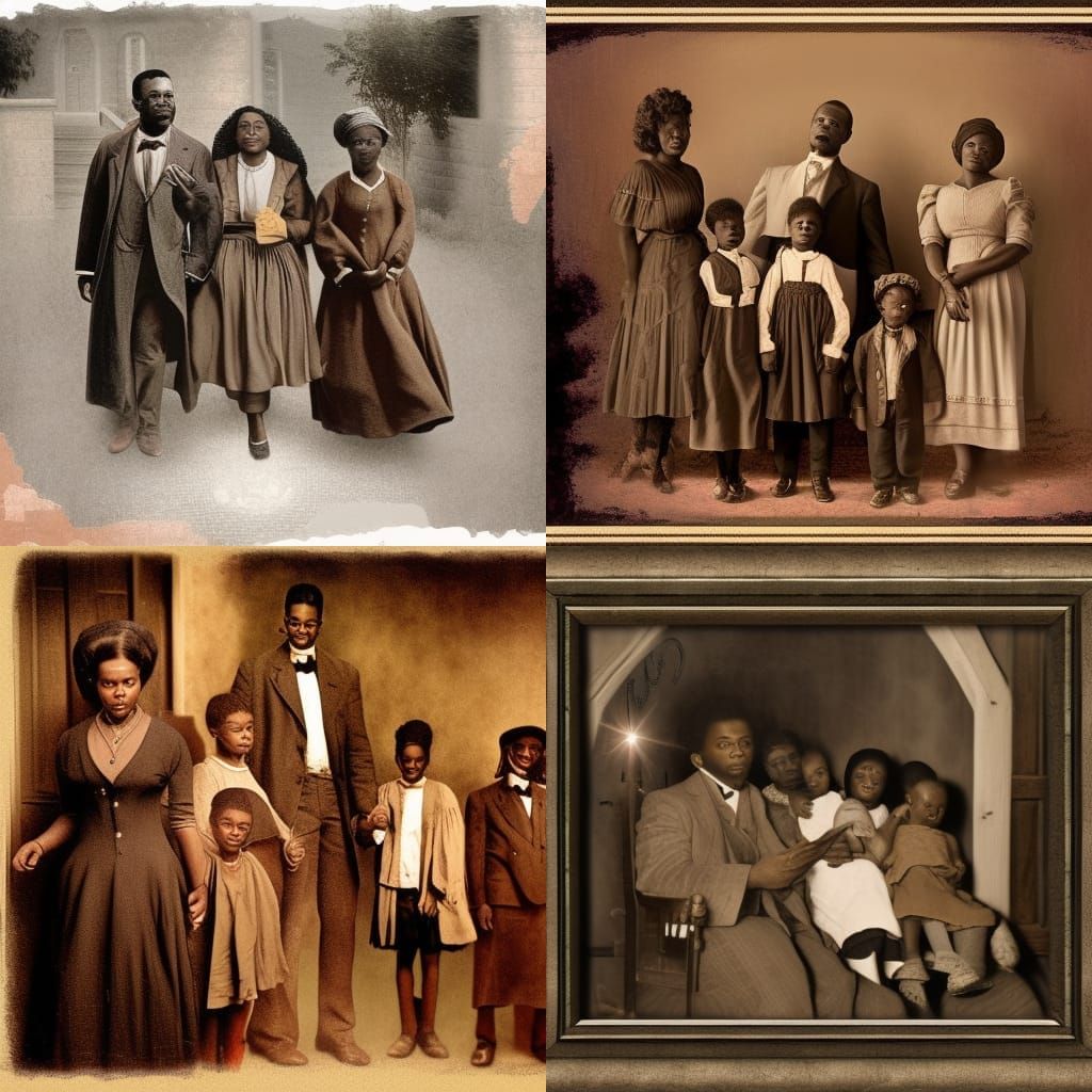 African American family - AI Generated Artwork - NightCafe Creator