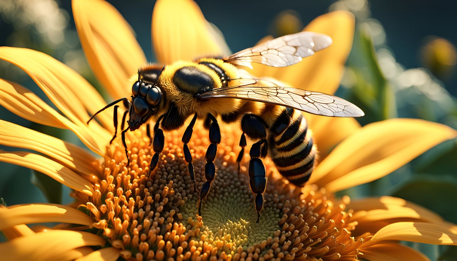 Pollinator- Bee at work  by @TinyGrownMan
