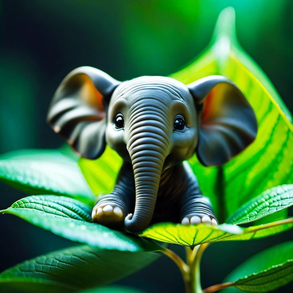 Baby Elephant - AI Generated Artwork - NightCafe Creator