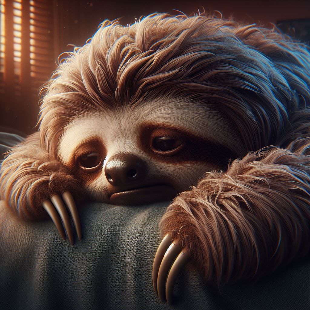 Sad sloth - AI Generated Artwork - NightCafe Creator