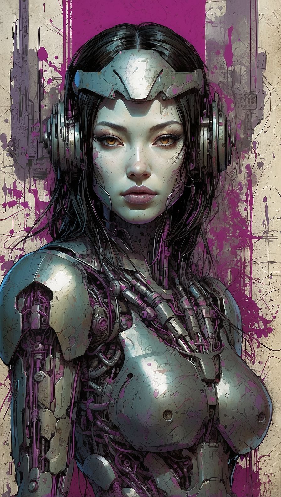 Fembot Grunge Purple