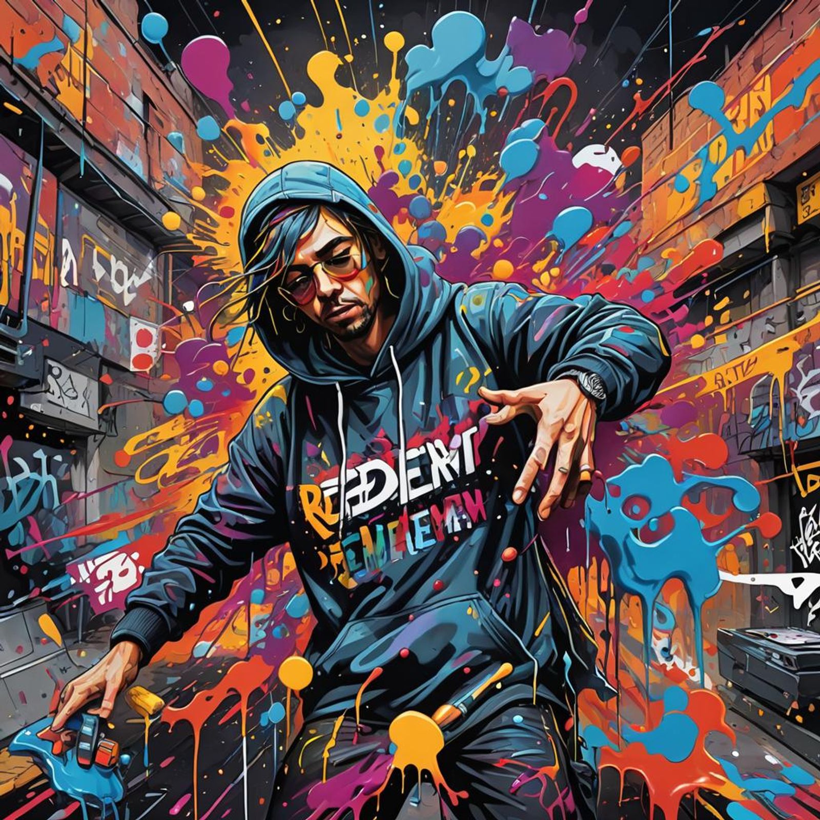 ART COVER FOR A CHRISTIAN ELECTRONIC DANCE MUSIC PLAYLIST ENTITLED