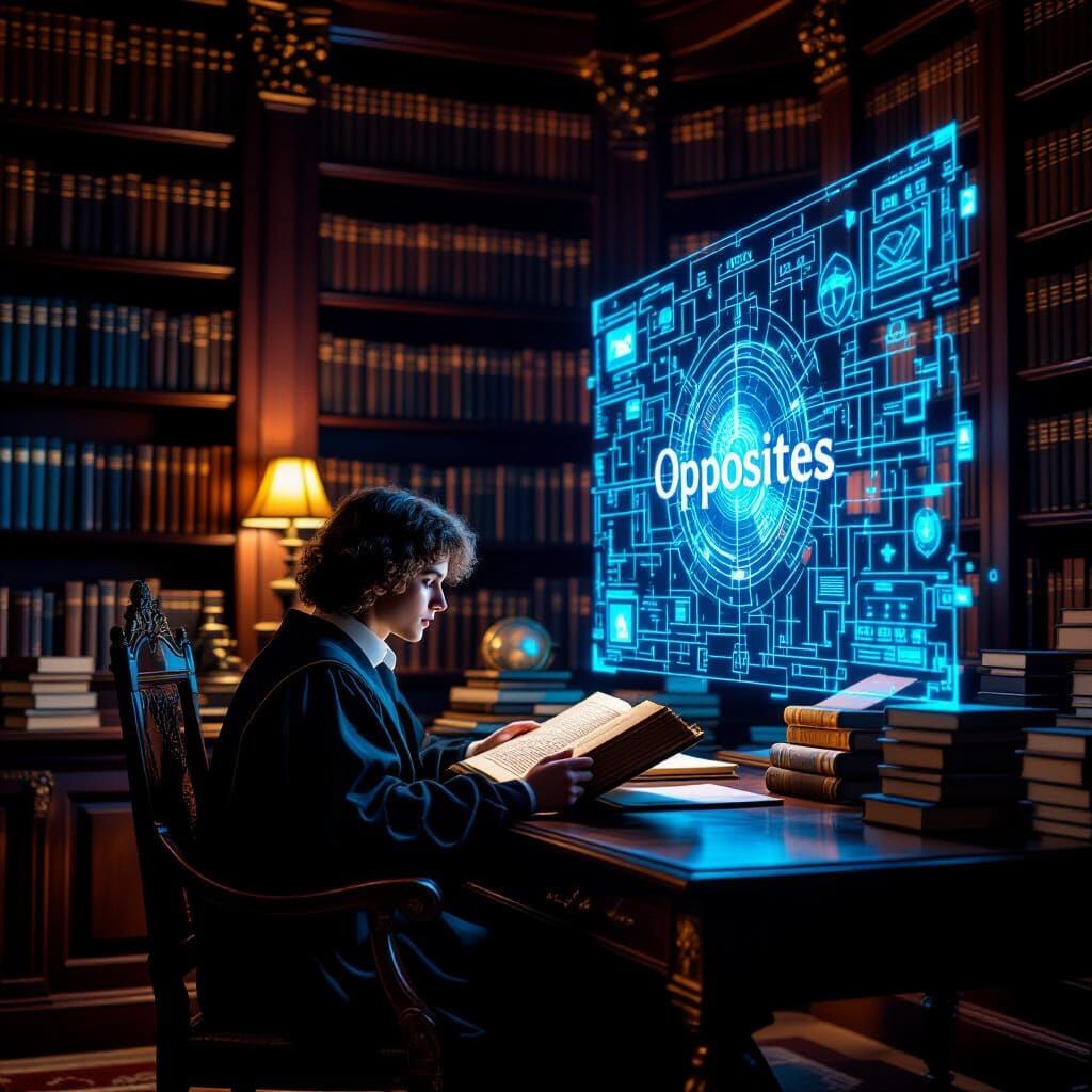 Scholar Amidst Books and Holograms: A Renaissance Contrast