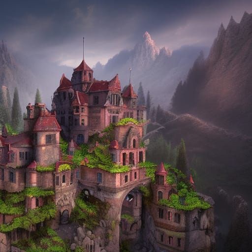 Abandoned Castle - Ai Generated Artwork - Nightcafe Creator