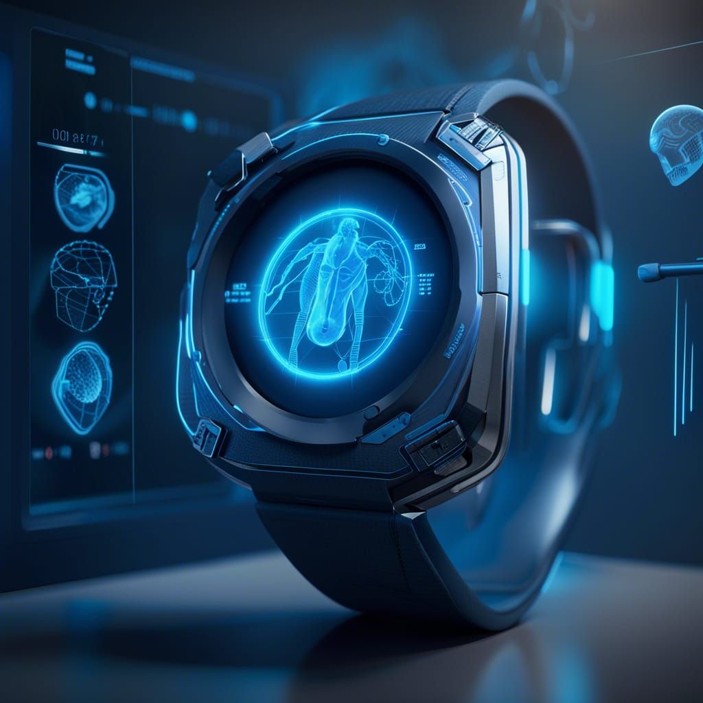 Disease detecting smart watch. - AI Generated Artwork - NightCafe Creator