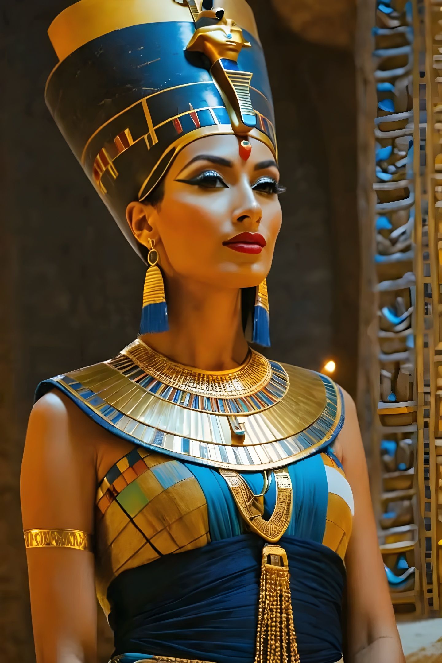 AFRICAN KING AND QUEEN WITH A LION