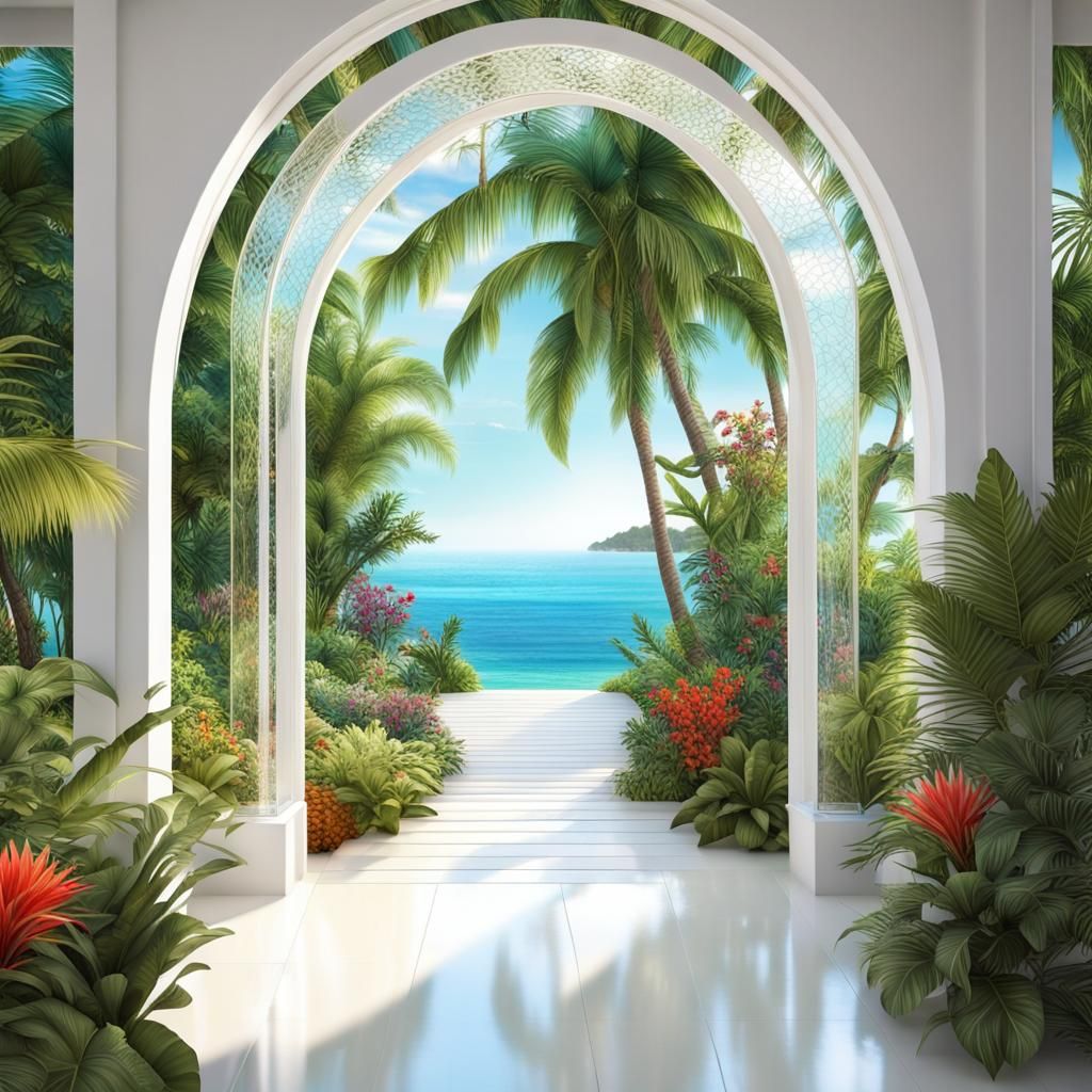 Tropical Gate - AI Generated Artwork - NightCafe Creator