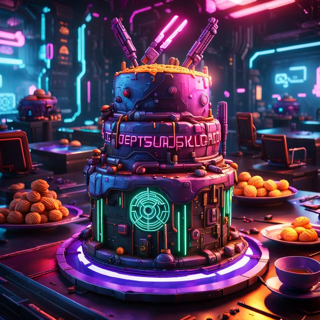 Cyberpunk Cake