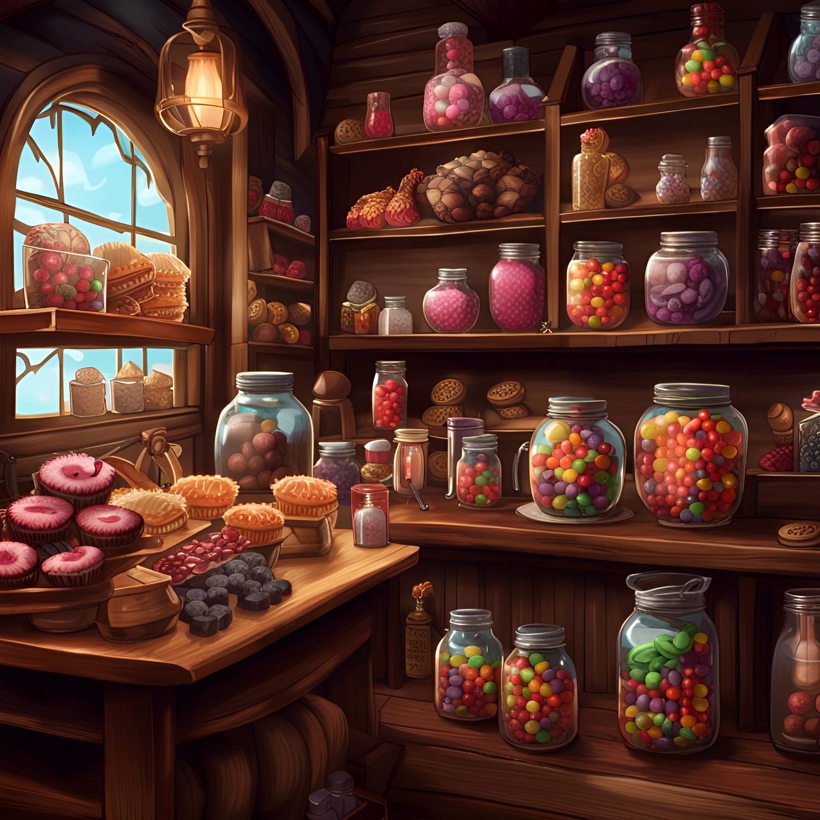 Welcome to my candy shop - AI Generated Artwork - NightCafe Creator