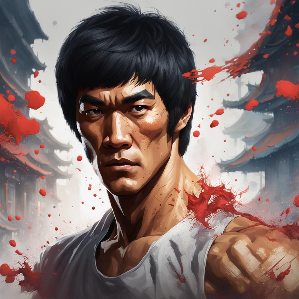 bruce lee training  by @Victor Bodo