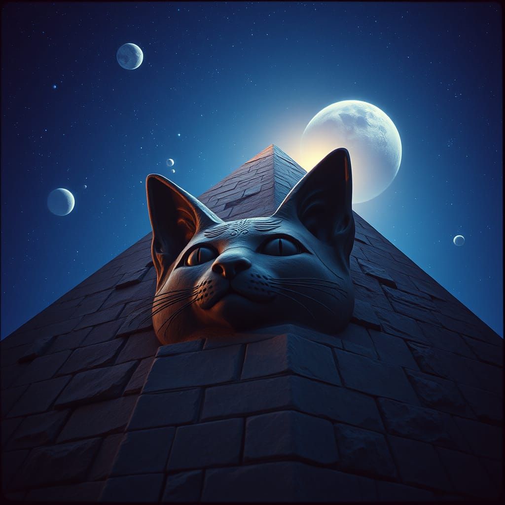 Cat pyramid - Ethereal Ancient Pyramid with Cinematic Stone ...