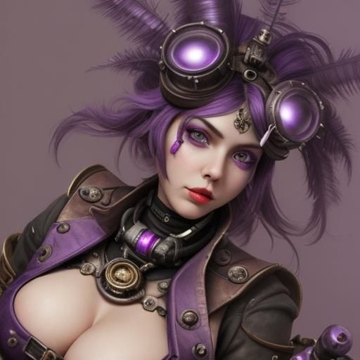 purple steam punk female