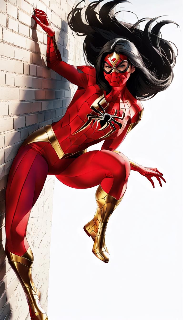 Spider-Woman #1 (difficult pose), comic book cover - AI Generated Artwork -  NightCafe Creator