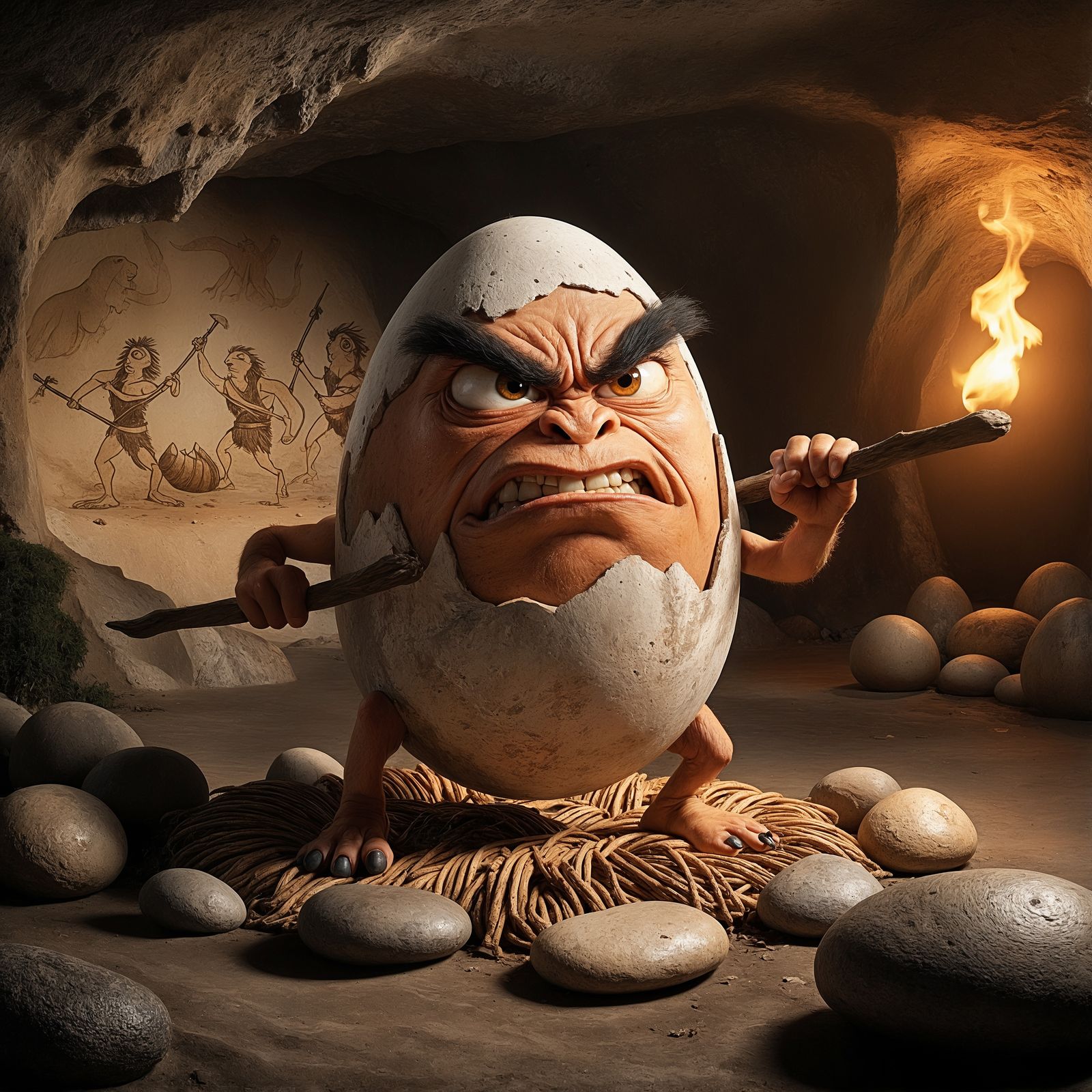 The Angry Caveman Egg