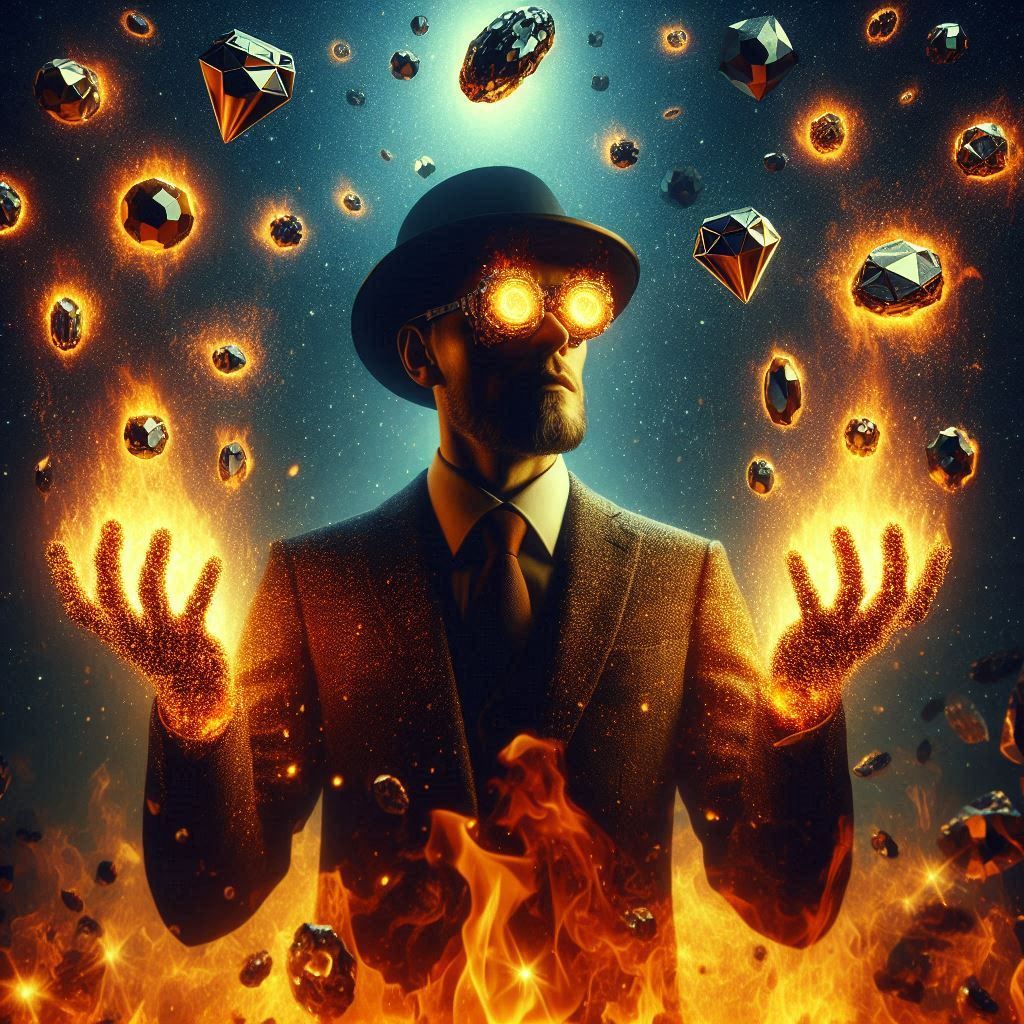 Making jewels from carbon, with fire and wind